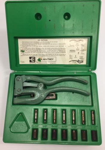 W. a. whitney corporation punch 7 kit hole punch kit, 13, 16 ga. steel for sale