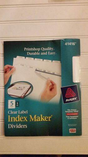 Avery Clear Label Index Maker Dividers 41416