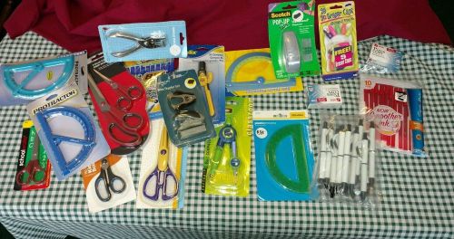 Lot of (19) Misc. Office/Home/School supplies Much of the items are *NEW*