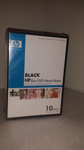 HP Invent, 10 Pack Black Slim DVD Movie Boxes, Dvd Cases, Disc Protection