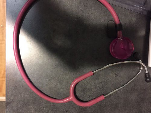 pink stethoscope w/ new ear pieces