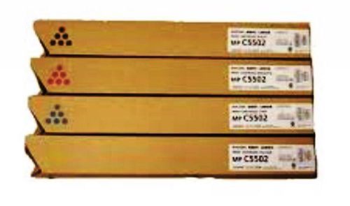 Genuine Ricoh Savin Lanier MP C5502 Color Toner (Set of 4)
