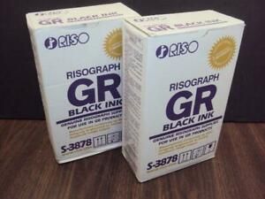 4 OEM GR S-3878 Black 1000ml Ink Risograph S539 S-539U S-3878 S3878