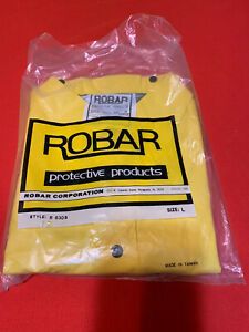 HTF VINTAGE ROBAR PROTECTIVE PRODUCTS Size Medium YELLOW Jacket long sleeves