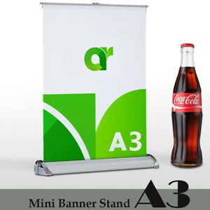 11 &#034;x17&#034; (A3)Mini Table Top Retractable Banner Stand (Stand Only)