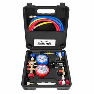 3 Way A/C Diagnostic Manifold Gauge Set, Fits R134A R12 R22 and R502