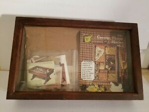 VINTAGE HUTCH BOX SHOWCASE 19&#034; X 12&#034; WITH ORIGINAL PAPERWORK AND IDEAS.