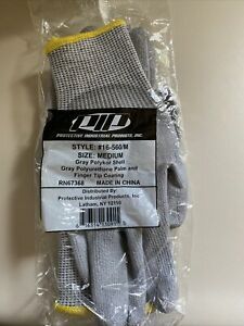 pip gloves medium gray