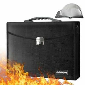 Expanding File Folder 24 Pockets Fireproof Document Organizer A4 Letter Size ...