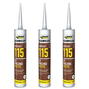 3 x Everbuild Everflex 115 GP Building Mastic 285ml