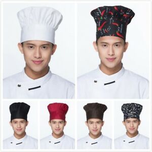 Unisex Chef Hat Adjustable Elastic Restaurant Kitchen Baker Cooking Catering Cap