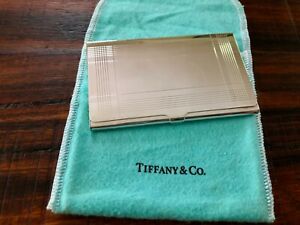 TIFFANYCo. Sterling SIlver 925 Pinstripe Business Card Holder