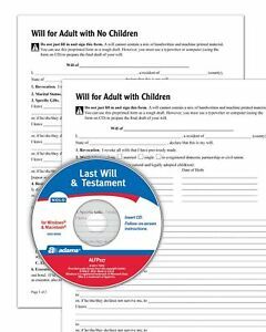 Adams Last Will and Testament with CD, Forms and Instructions (ALFP117),White...