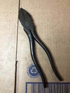 Rare Vintage Indestro Super 8&#034; Linemans Pliers - pn 2124A - Made in USA - NICE !