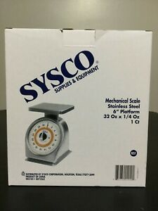 Platform Stainless Steel  Mechanical Scale Sysco 32 oz x 1/4 0z - 6&#034; Platform
