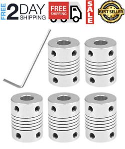 YOTINO 5PCS Flexible Couplings 5mm to 8mm NEMA 17 Shaft Coupler for Creality ...