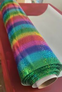 Siser Rainbow Holographic IRON-ON Heat Transfer Vinyl HTV 12&#034; x 6 feet (2 Yards)