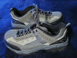Brahma men sz 8.5 gray black lace up steel toe leather sneaker boot work shoe