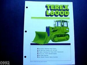 Terex L400D &amp; L600D Crawler Loader Literature