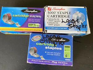 Swingline 5000 Staple Cartridge, Staples for Electric Stapler Lot Of 3 #50050