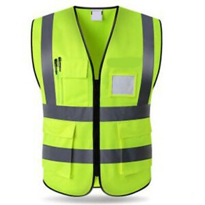 Premium Reflective Security Vest Waistcoat Protective Workwear for Men Women