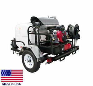 PRESSURE WASHER Hot Water - Trailer Mount - 200 Gal - 5.5 GPM - 3500 PSI - 12V A