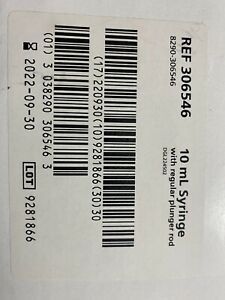 BD Posiflush SP Saline Syringe 10ml, by BD Medical 306546 Box of 15