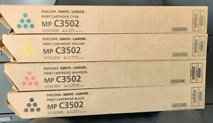 Genuine Ricoh Savin Lanier 841735 841736 841737 841738 Print Cartridges MP C3502