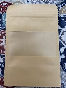 Kraft Stand Up Pouches 72Pcs, 3.5&#034;5.5&#034; Zip Lock Food Storage Bags With Matte Wi