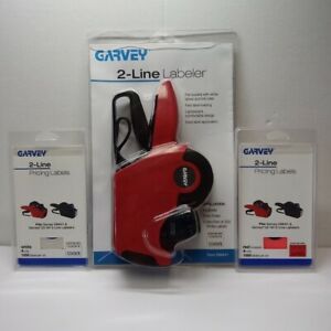 NEW Garvey 2-Line Labeler #098411 &amp; 2 pack labels