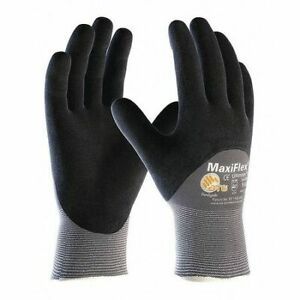 PIP 34-875/XXS Foam Nitrile Coated Gloves, 3/4 Dip Coverage, Black/Gray, 2XS,