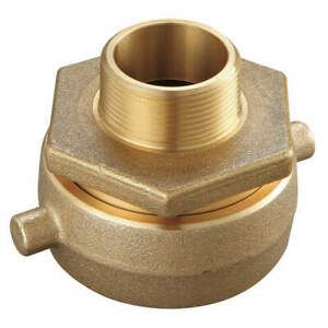 GRAINGER APPROVED 6AKD9 Fire Hose Adapter,1-1/2&#034;,NPT,2-1/2&#034;,NST