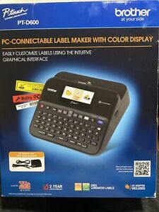 Brother PT-D600 P-touch PC-Connectable Label Maker with Color Display New In Box