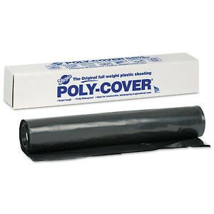 6MIL 20X100 BLACK POLY COVER 6X20B  - 1 Each