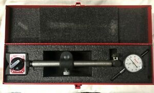 Starrett No. 659 HEAVY DUTY magnetic base w/ Starrett dial indicator No. 25-441