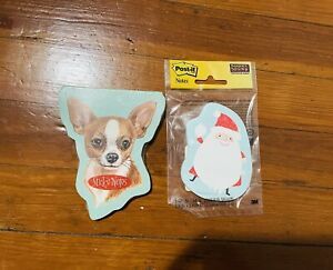 Lot Of 2 Sticky Notes Chihuahua And Santa