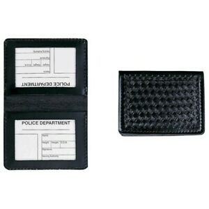Aker Leather A596-BW Slim Double ID Case - Basketweave