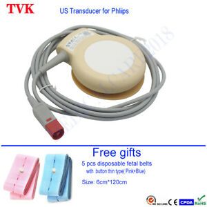 New HP M2702A, M2703A US Transducer for HP Fetal Monitor Avalon FM20, FM30