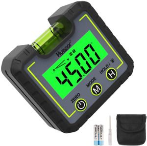 Huepar Digital Level Angle Gauge Mini Angle Finder Level Box with V-Groove Magne