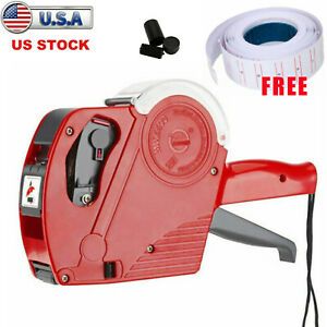 MX-5500 8 Digits EOS Price Tag Gun Labeler Labeller w/5000 sticker labels + Ink