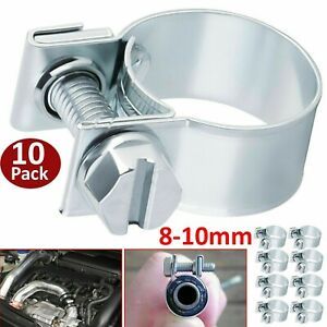10x Mini Fuel Line Jubilee Hose Clips Clamp Diesel Petrol Pipe Coolant Radiator