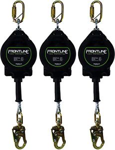 Frontline RPG50 Cable Single Leg 50Ft SRL with Steel Snap Hook End (3 Pack). | R