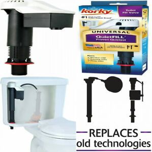 Korky 528 Toilet Fill Valve, Universal, BLACK Universal, Black