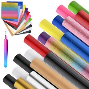 17 Sheets HTV Heat Transfer Vinyl DIY 12&#034;x12&#034; Iron On Craft Outdoor for Cricut