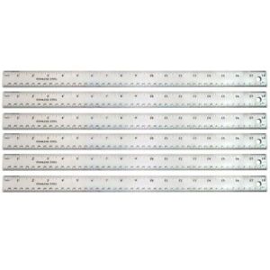 THE PENCIL GRIP  158-6 THE PENCIL GRIP (6 EA) 18IN STAINLESS STEEL RULER