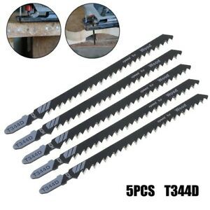 5pcs T344D 130mm Fast-Cutting Reciprocating Jigsaw Blades For Wood Board Plastic