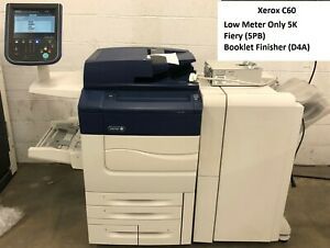 Xerox Color C60 Production Printer with Fiery and finisher. LOW METER Only 2K