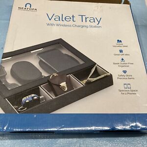 NEATOPA Valet Tray - Men Jewelry, Keys, Watch Nightstand Organizer For Perfect