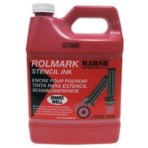 MARSH 20909 Stencil Ink,Jug,Red,1 qt.