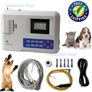 VET Portable ECG EKG Machine Digital 1-Channel Veterinary Electrocardiograph New